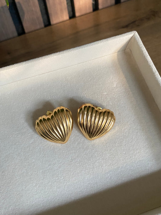 Line Heart Earrings